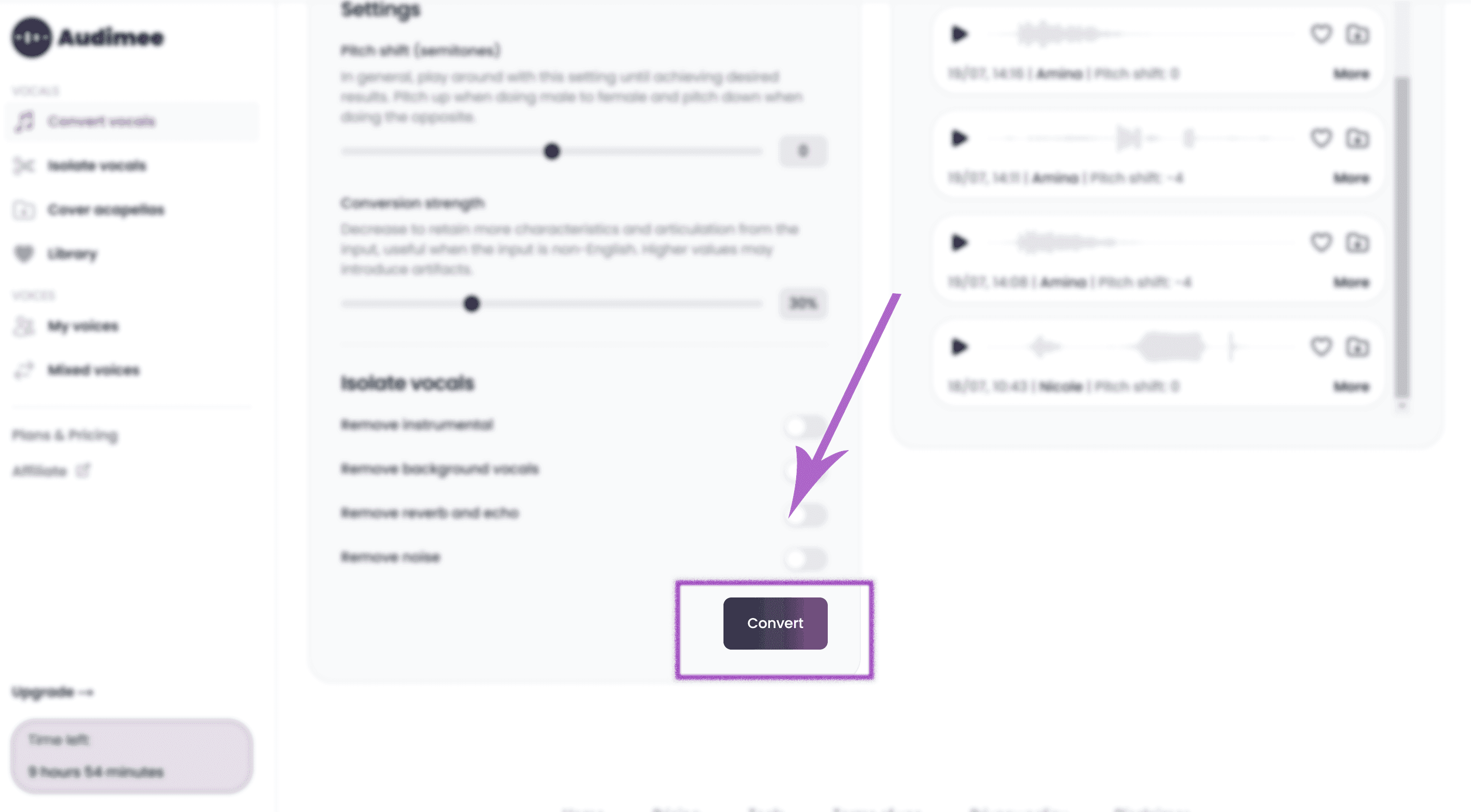 Convert your audio