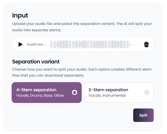 Select separation variant